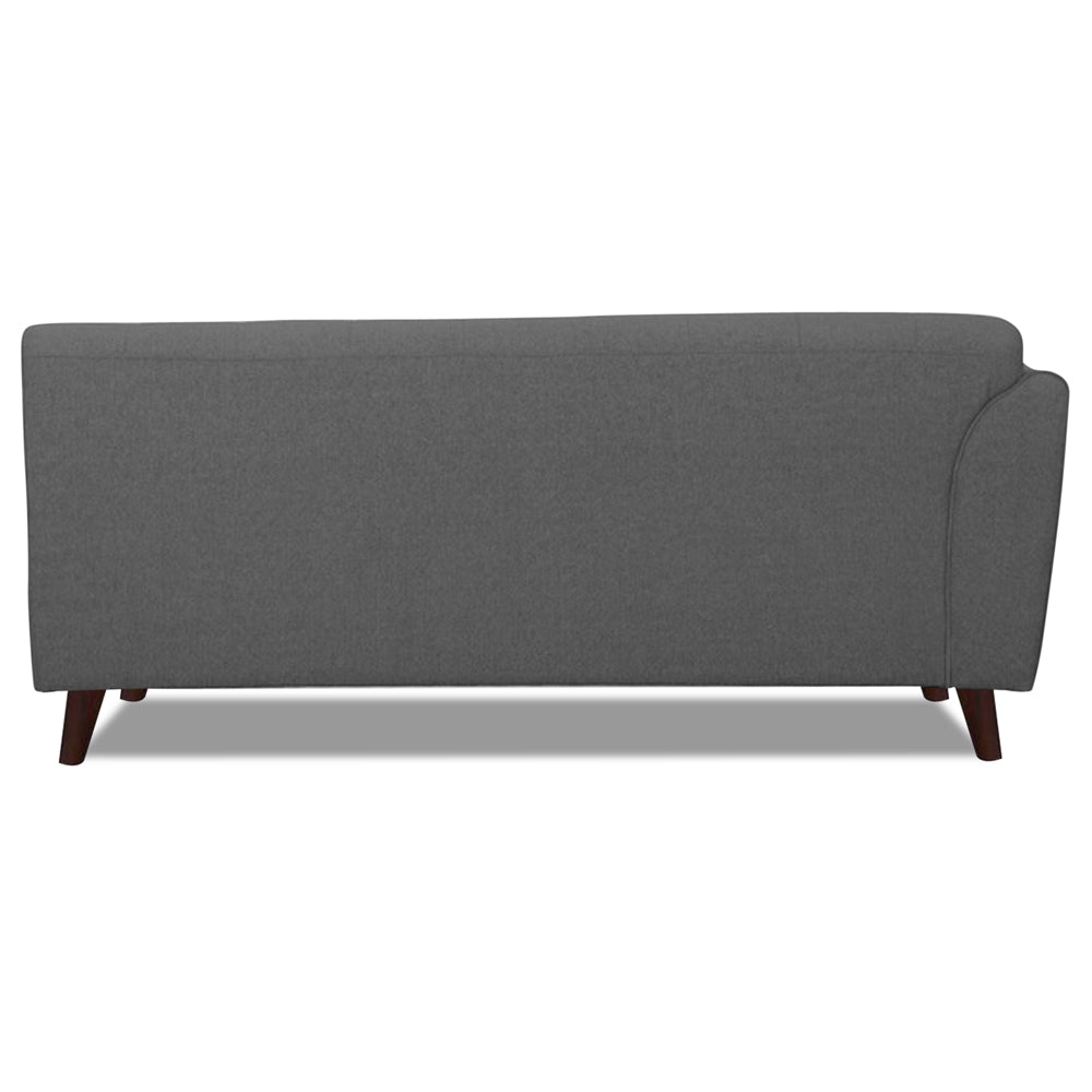 Adorn India Leaf 6 Seater Corner Sofa Right Hand Side (Grey)