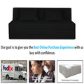 Adorn India Easy Highback Three Seater Sofa Cum Bed Decent 6' x 6' (Black) (1 Year Warranty)
