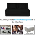 Adorn India Easy Highback Three Seater Sofa Cum Bed Decent 5' x 6' (Black) (1 Year Warranty)