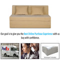 Adorn India Easy Highback Three Seater Sofa Cum Bed Decent 5' x 6' (Beige) (1 Year Warranty)