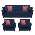 Adorn India Moris 5 Seater 3-1-1 Sofa Set (Blue) (3 Year Warranty)
