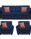 Adorn India Moris 5 Seater 3-1-1 Sofa Set (Blue)