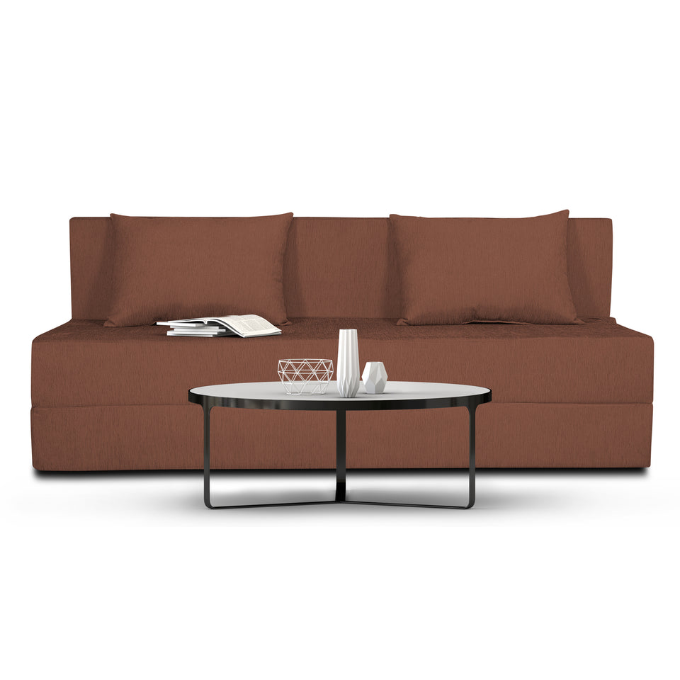 Adorn India Easy Alyn 6x6 sofa-cum-bed in brown