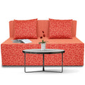 2 Seater Sofa Cum Bed Easy Poly Cotton 4x6 (Red)