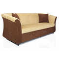 Adorn India Acura 3 Seater Sofa (Brown & Beige)