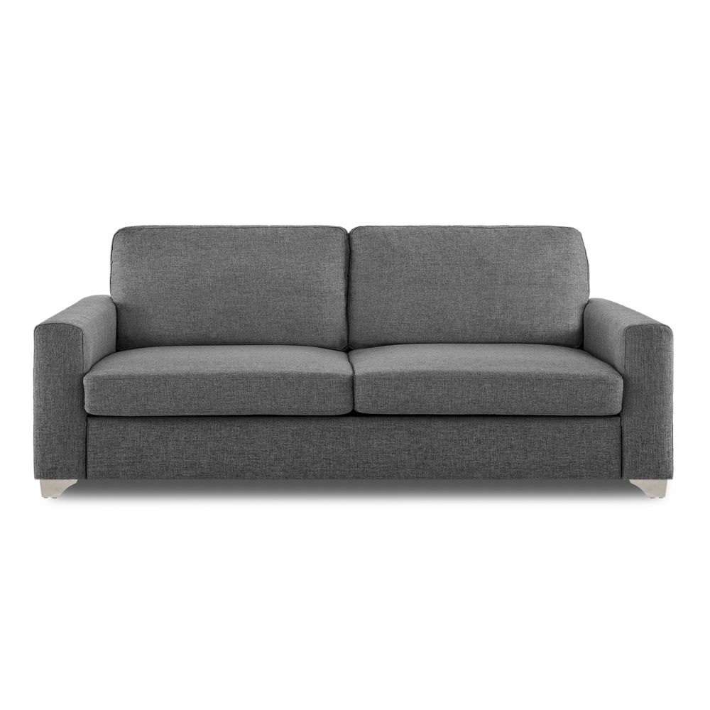 Adorn India Straight line 3 Seater Sofa (New Grey)