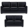 Adorn India Exclusive Rosina Leatherette 3+2 Sofa Set (Black)