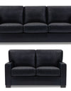 Adorn India Exclusive Rosina Leaterette 3+2 Sofa Set (Black)