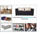 3 Seater Sofa Cum Bed Straight line (Black), Wood, Foam