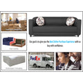 Adorn India Brisco 3 Seater Sofa (Dark Grey), Wood, Foam