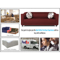 Adorn India Brisco 3 Seater Sofa (Maroon), Wood, Foam