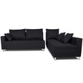 Straight line L Shape Sofa (Black)