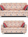 Adorn India Roselyn 3+2 Sofa Set Digitel Print (Beige)