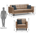 Adorn India Chilly 5 Seater 3-1-1 Fabric Sofa Set (Beige) (3 Year Warranty)