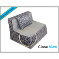 Adorn India Easy Single Seater Sofa Cum Bed Poly Cotton 3'X6' (Blue and Grey)