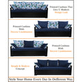 Adorn India Polar Black Metal Three Seater Sofa Cum Bed with Storage (6 x 5) (Blue)