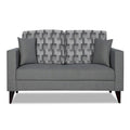 Adorn India Berlin Bricks 2 Seater Sofa (Grey) Martin Plus (3 Year Warranty)