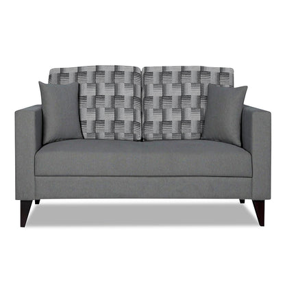 Adorn India Berlin Bricks 2 Seater Sofa (Grey) Martin Plus