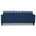 Adorn India Berlin Bricks L Shape 4 Seater Sofa Set (Left Hand Side) (Blue) Martin Plus (3 Year Warranty)
