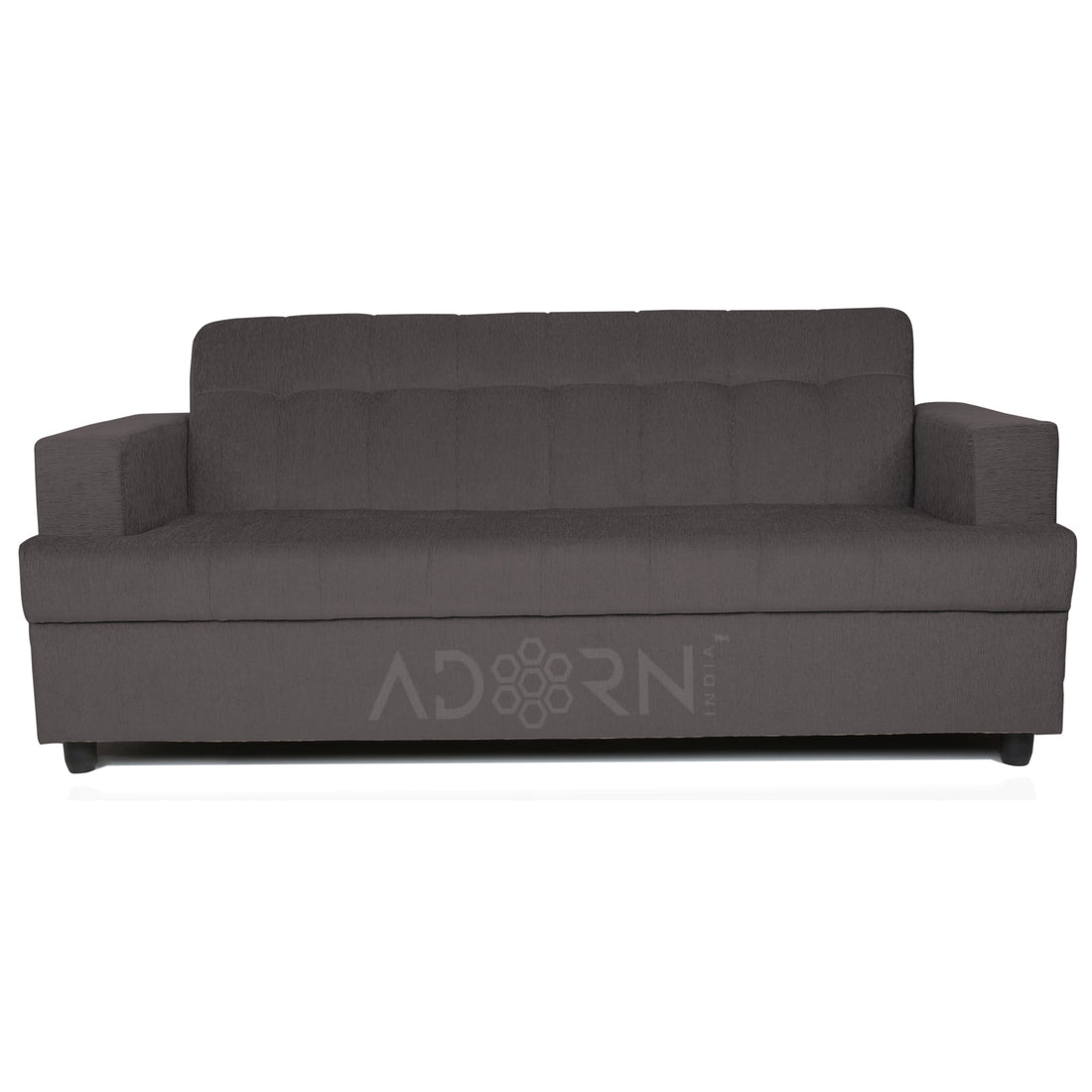 Adorn India Aleena 3 Seater Sofa(Grey)