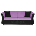 Adorn India Acura 3 Seater Sofa(Light Purple & Black)