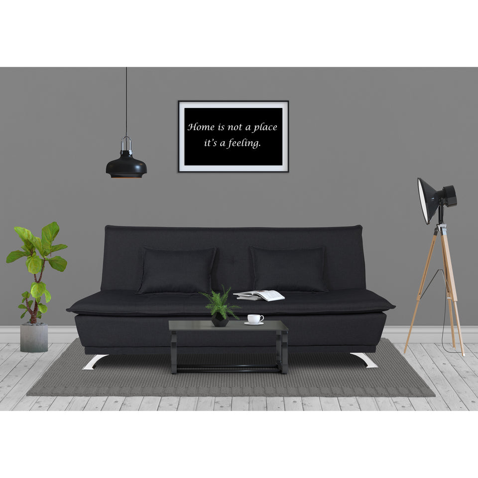 4 Seater Sofa Cum Bed Arden 4x6(Black)