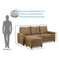Adorn India Daffodil Three Seater Modular Sofa (Camel)