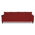 Maddox Tufted L Shape 5 Seater Sofa Wood Sofa Set LHS (Maroon)