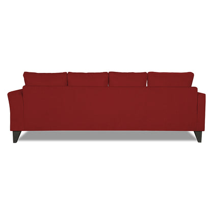 Adorn India Maddox Tufted L Shape 5 Seater Sofa Set (Left Hand Side) (Maroon)