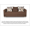 Adorn India Alita 3 Seater Compact Sofa (Camel)