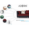 Adorn India Exclusive Two Tone Alica Modular Sofa Set (Maroon & Black), Wood, Foam