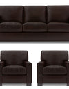 Adorn India Exclusive Rosina Leaterette 3-1-1 Sofa Set (Dark Brown)
