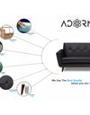 Adorn India Exclusive Alexus Leaterette 3+2 Sofa Set (Black)
