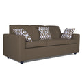 Adorn India Monteno L Shape 4 Seater Sofa Set (Brown) (3 Year Warranty)