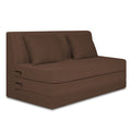 Adorn India Easy Highback Three Seater Sofa Cum Bed Decent 5' x 6' (Brown) (1 Year Warranty)
