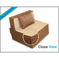 Adorn India Easy 2 Seater Sofa Cum Bed (Brown & Beige) (3 x 6) (1 Year Warranty)