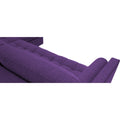 Adorn India Alexander L Shape 7 Seater Sofa Set with Ottoman Puffy RHS (Purple) (3 Year Warranty)