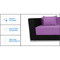 Almond 3 Seater Sofa cumbed(Light Purple & Black)