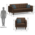 Adorn India Chilly 5 Seater 3-1-1 Fabric Sofa Set (Brown) (3 Year Warranty)