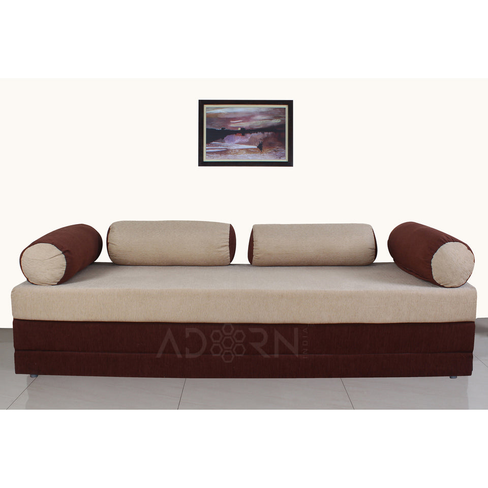 Easy Fabric Deewan Cum Bed (Brown and Beige)