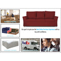Adorn India Alexia 3 Seater Sofa(Maroon), Wood, Foam