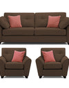 Adorn India Moris 5 Seater 3-1-1 Sofa Set (Brown)