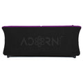 Adorn India Acura 3 Seater Sofa(Dark Purple & Black)
