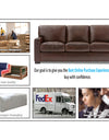 Adorn India Exclusive Rosina Leaterette 3+2 Sofa Set (Light Brown)