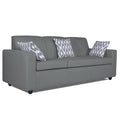 Adorn India Monteno L Shape 4 Seater Sofa Set (Grey) (3 Year Warranty)