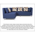 Adorn India Alica Modular Sofa Set (Blue)