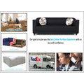 Adorn India Brisco 3 Seater Sofa (Black), Wood, Foam
