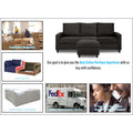 Adorn India Daffodil Three Seater Modular Sofa (Grey), Wood, Foam