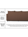 Adorn India Straight line Three Seater Sofa(Brown)
