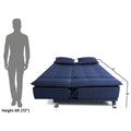 4 Seater Sofa Cum Bed Arden 4x6(Blue)